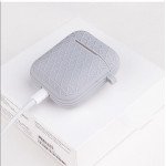 Wholesale Net Mesh Design Hybrid Protective Case Cover for Apple Airpods 2 / 1 (Navy Blue)
